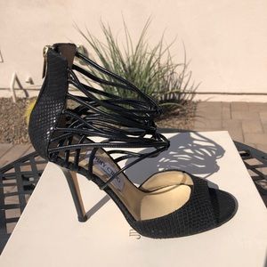 Jimmy Choo embossed leather black size 38